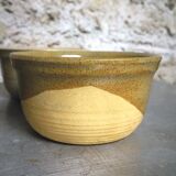 Set of 4 ramekins in semi-glazed sandstone, signed