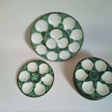 Serving of 6 oyster plates and 1 Longchamp dish