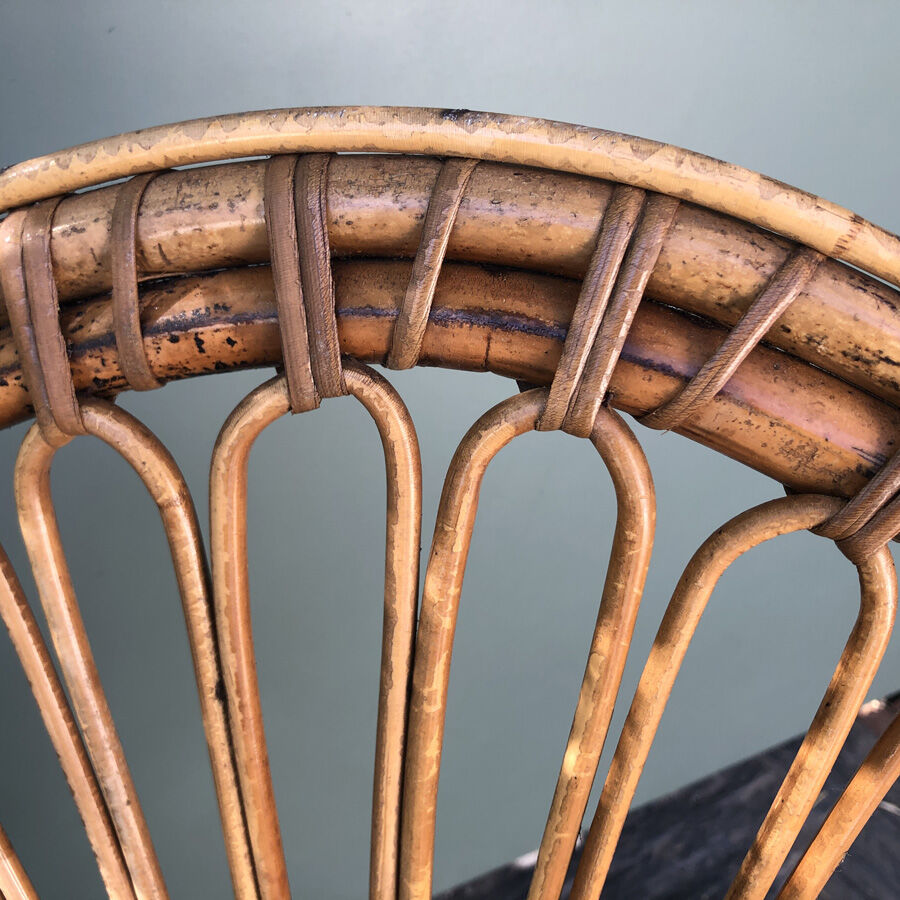 Vintage Italian bamboo chair