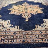 Handmade vintage Uzbek Bukhara rug 64cm x 65cm 1960s - 1C1176