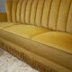 1930’s danish art deco 3 seat yellow velour sofa