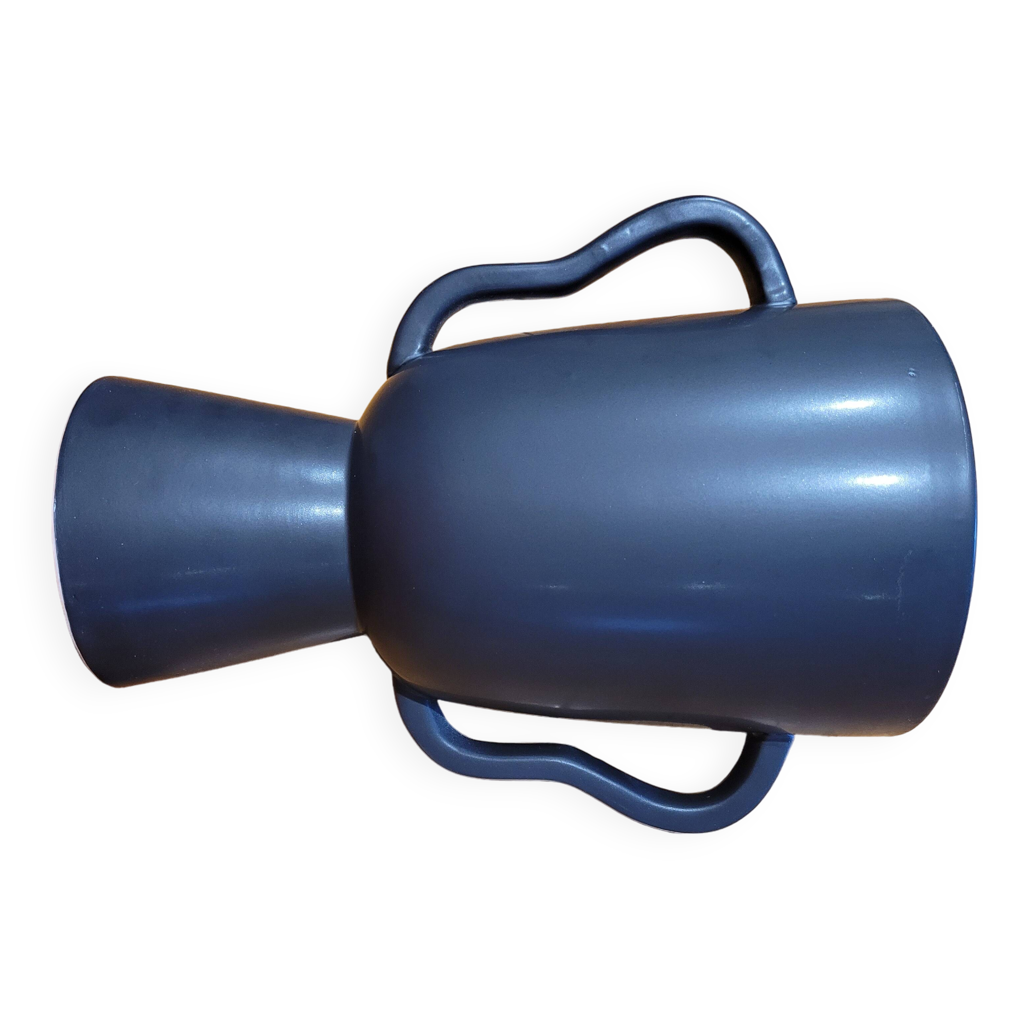 Black tribal face vase
