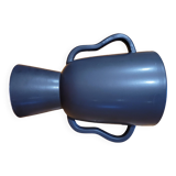 Vase noir visage tribal