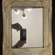 Miroir en bois cérusé blanc