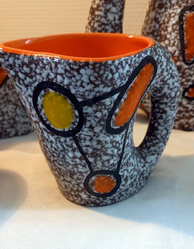 Coffee service Le Vaucour Vallauris from the 1950s-60s.