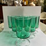 Set of 6 mint green glasses