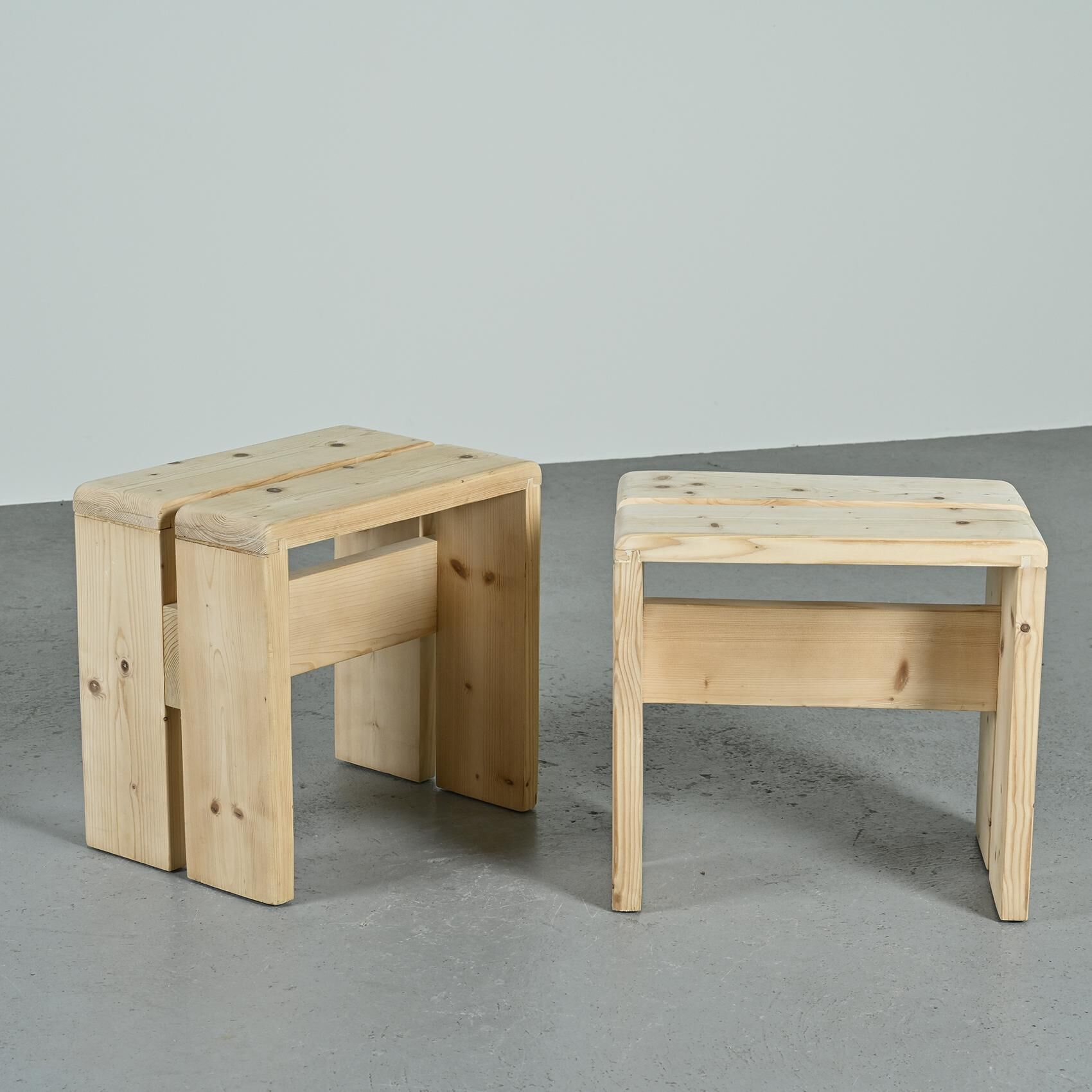 Pair of stools, Les Arcs circa 1970