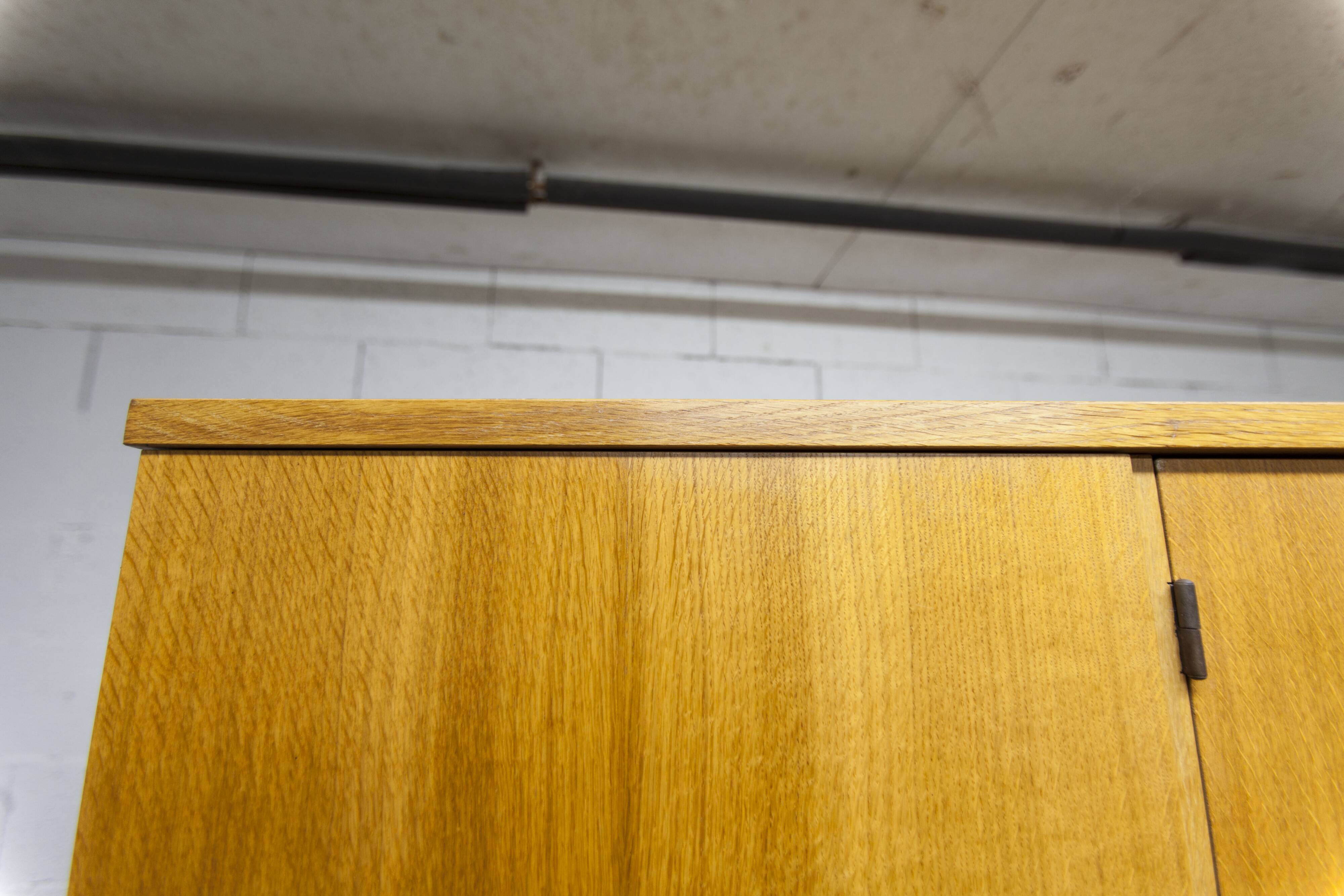 Scandinavian 3-door wardrobe in blond teak