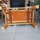 Table basse en orme massif années 1960