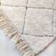 Moroccan Berber carpet blessed ouarain ecru with black diamonds engraved 148x108cm