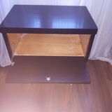 Vintage bedside table, black