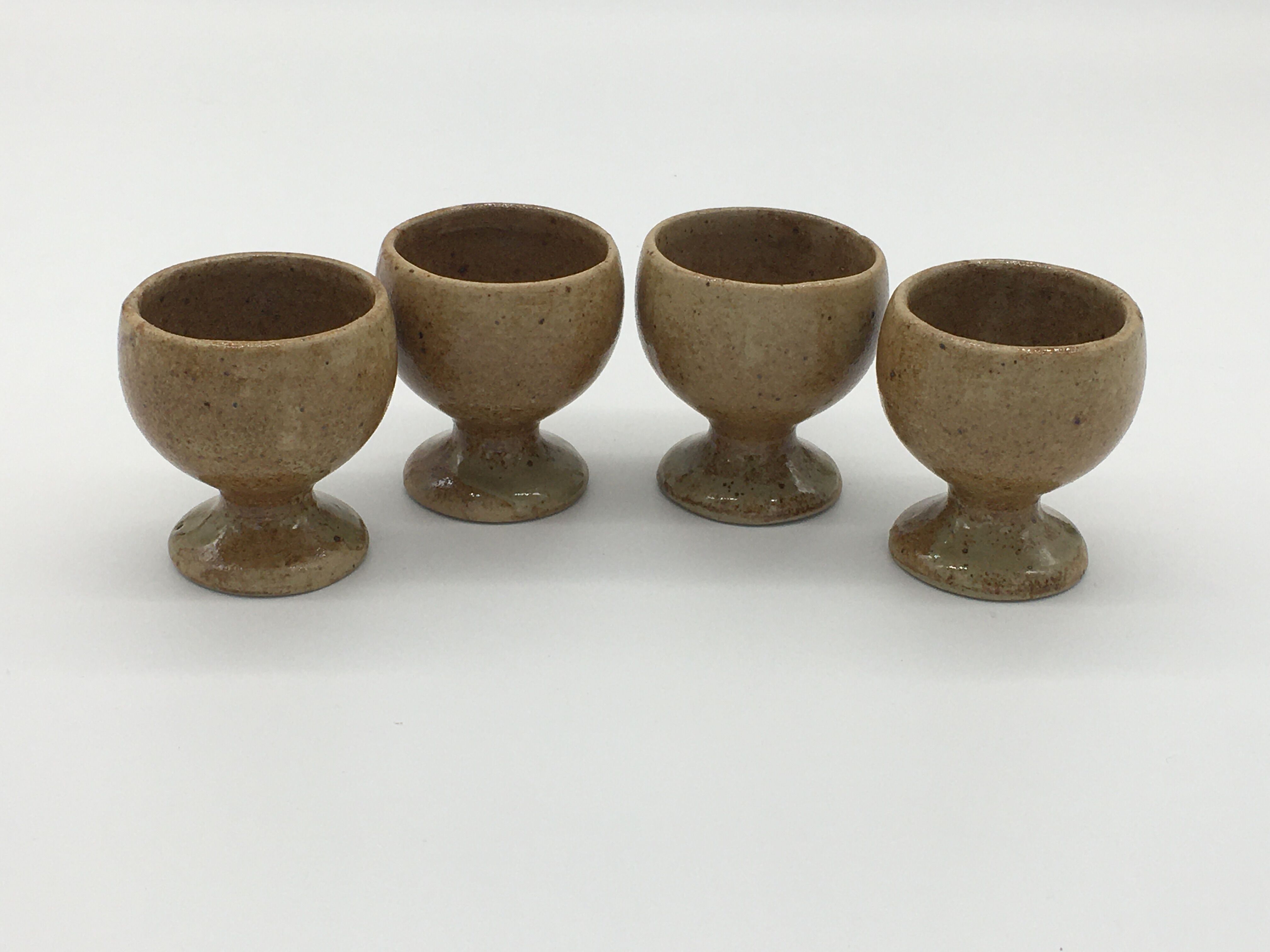 Lot de 4 coquetiers en grès