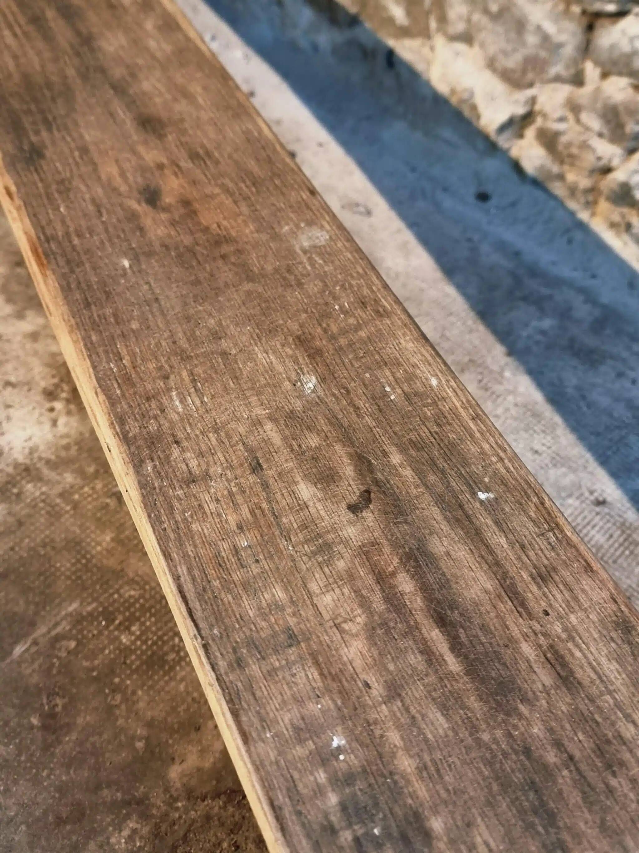 Antique primitive oak bench – Circa 1900, Allier region, France