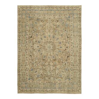 Tapis de laine beige des années 1970, 240 cm x 328 cm