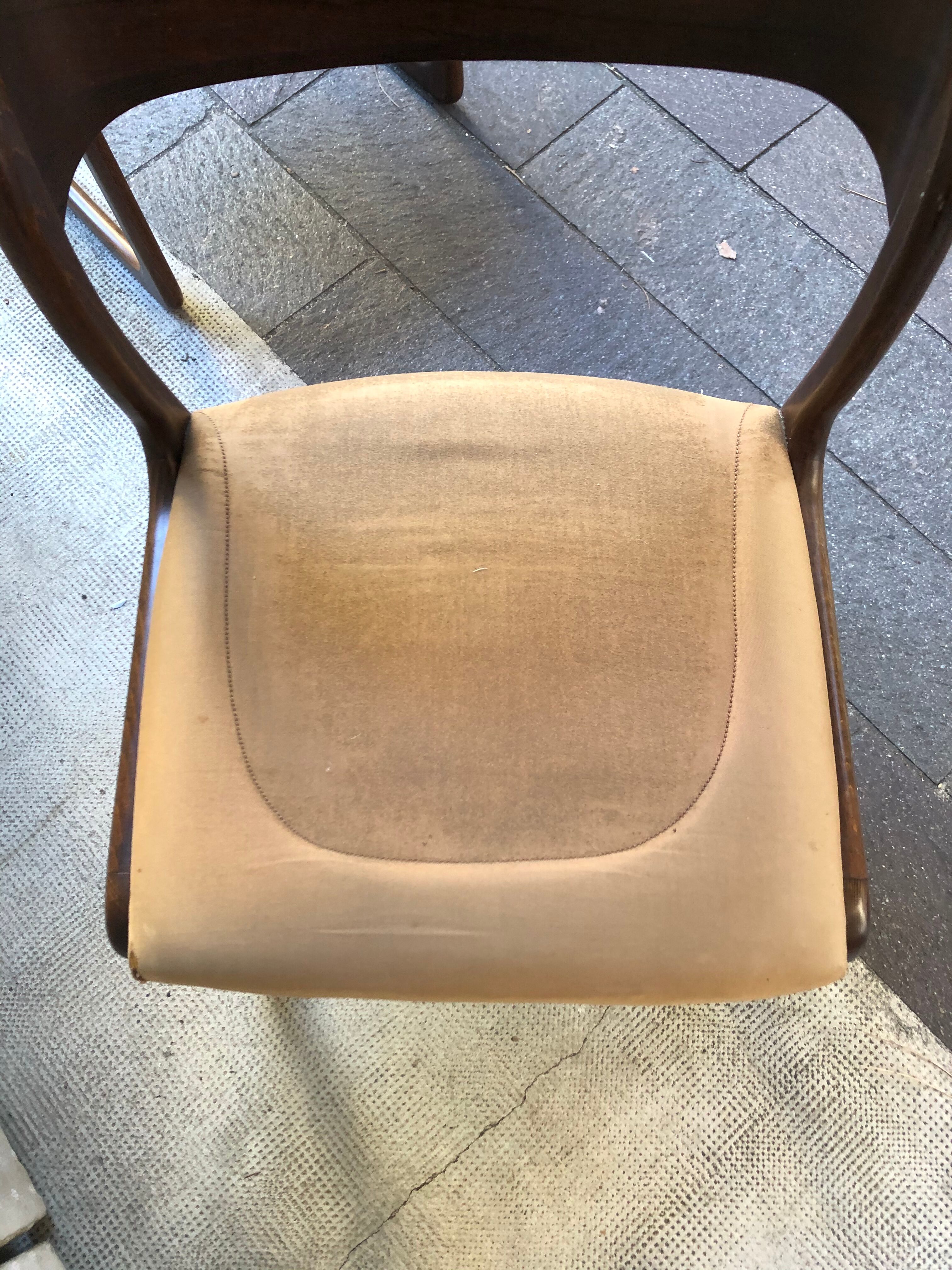 Original Baumann "Sled" series of 4 chairs