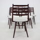 Set de 6 hêtres « Boomerang » chaise de salle à manger, Tchécoslovaquie