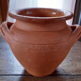 Terracotta vase with two handles