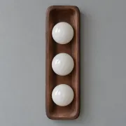 Exotic wood wall lamp