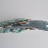 Art Deco Sculpture Trout by Ditmar Urbach Znojmo factory, Czechoslovakia, 1940s.