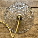 Vintage moulded glass pendant light - tableware collection -