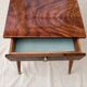 Pair of vintage bedside tables in veneered wood with a glossy finish.