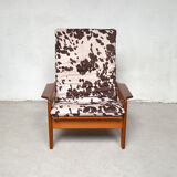 Paire de fauteuils danois en teck et repose pieds, 1960