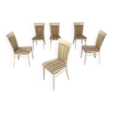 6 thonet gebruder designer chairs with crackle lacquer finish, 1980s vintage