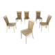 6 chaises design thonet gebruder laquage craquelé années 80 vintage