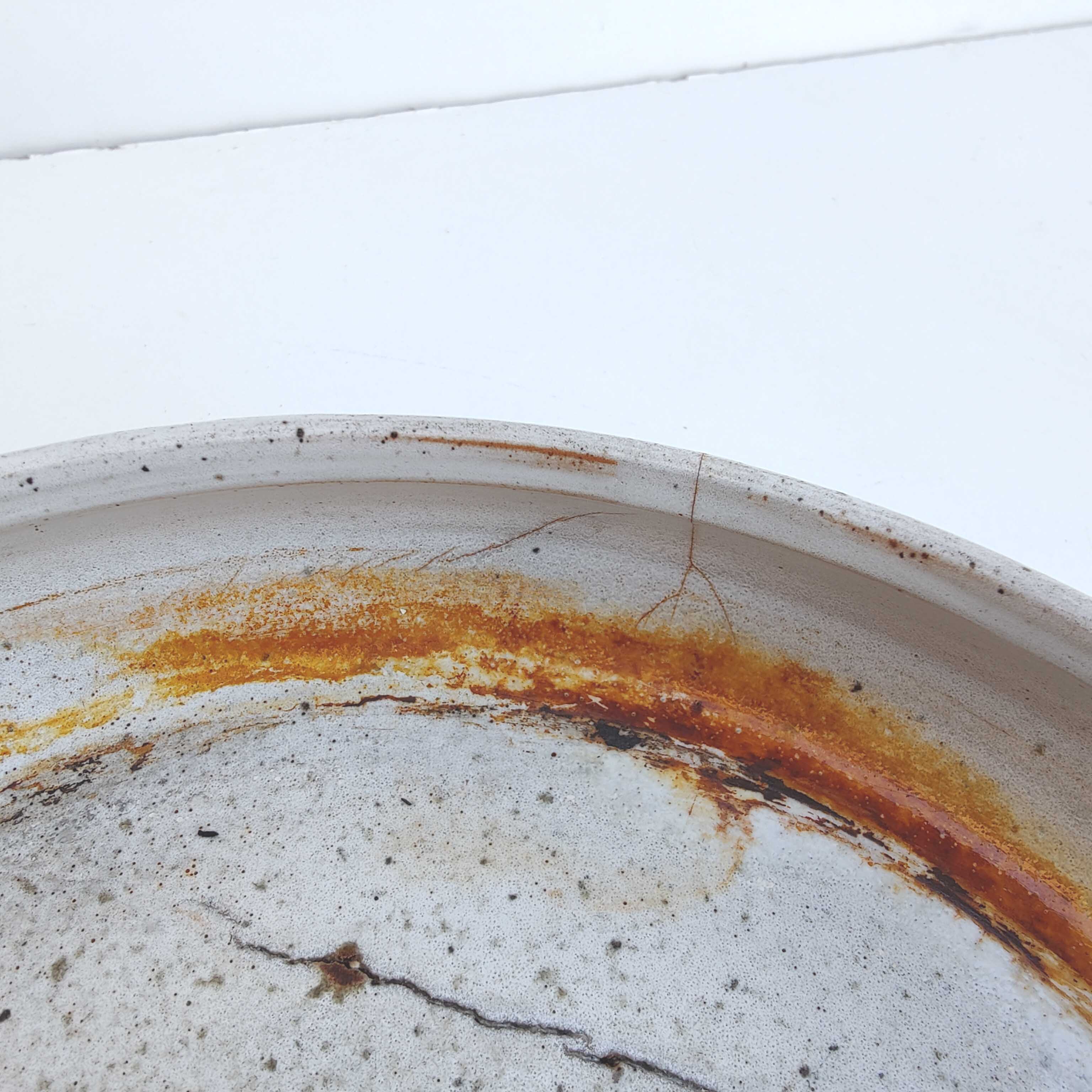 Sandstone dish signed turnery diameter 26cm