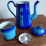 Cafetière émaillée bleue