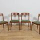 Mid-Century Teak Model 26 Dining Chairs by Henry Kjærnulf for Korup Stolefabrik, Denmark, 1960s, Set of 4