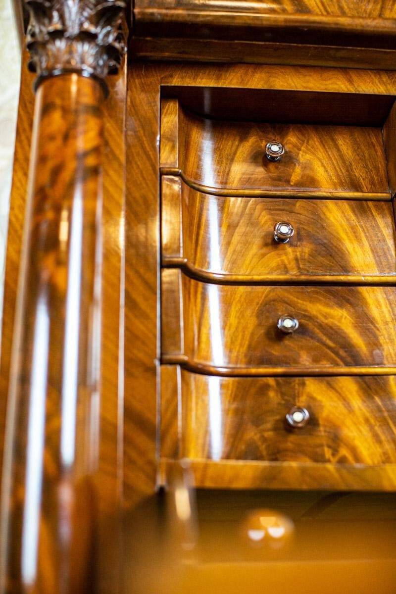 Antique Biedermeier Mahogany Secretary, 1850