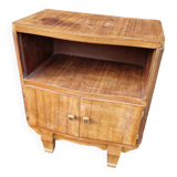 Bedside table in varnished wood veneer, 1950s-1960s