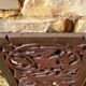 Lattice wooden wall panel with a plant motif, originating from Sri Lanka, 97x32cm.