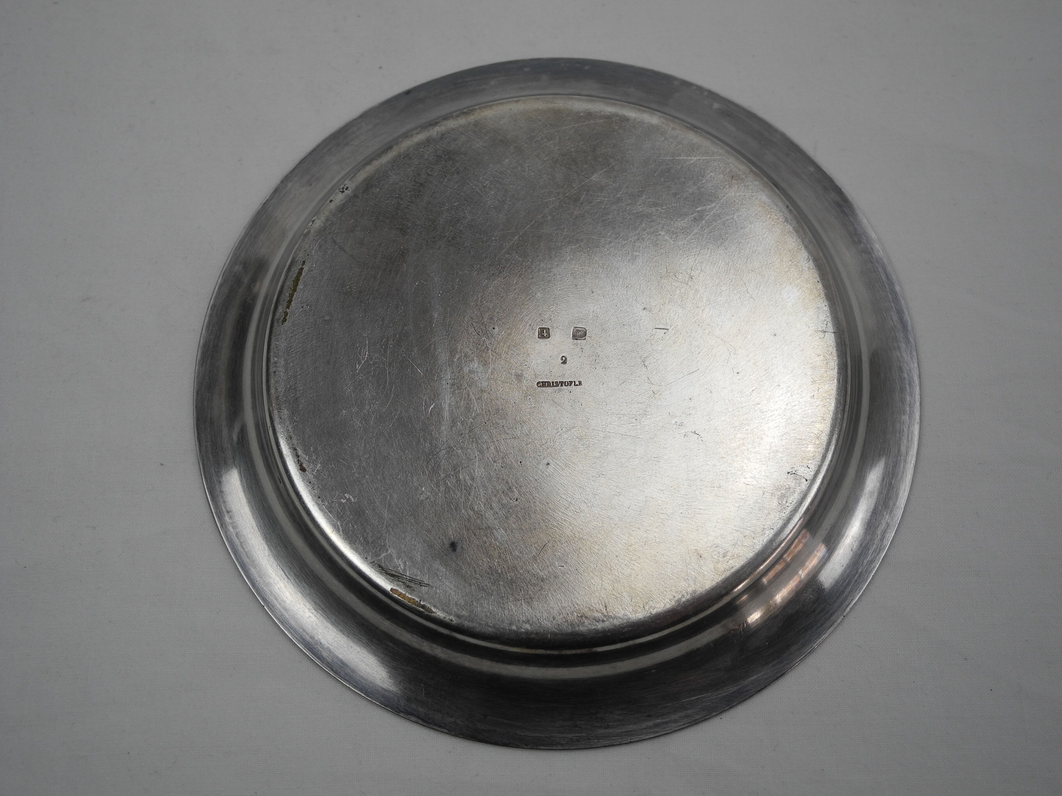 under bottle Christofle french silver metal bottle coaster