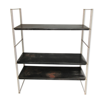 Wall shelf black metal weathered metal