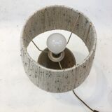 Pyrite stoneware lamp and wool lampshade