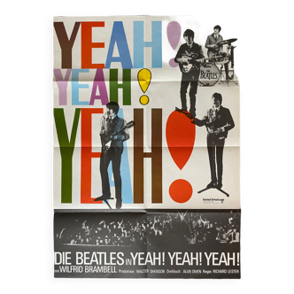 Affiche cinéma originale "Quatre garçons dans le vent" The Beatles 60x84cm 1969