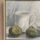 Original Swedish Oil on Canvas – “Jug, Bowl and Fruits” by Main Klarmo‑Kärred – Signed – 1961 – Vintage & Framed – 49×40.5 cm (19.3"×15.9")