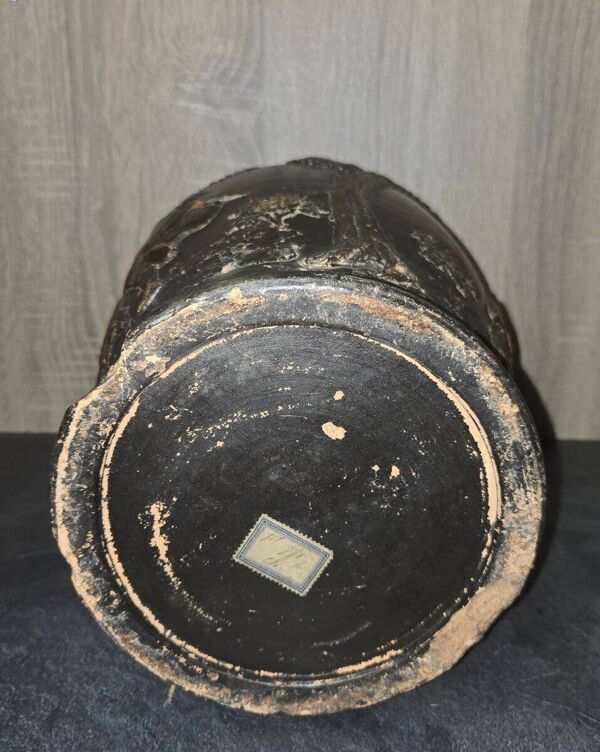 Vase japonais signé en terre cuite, période Meiji, Asie XIXème s.