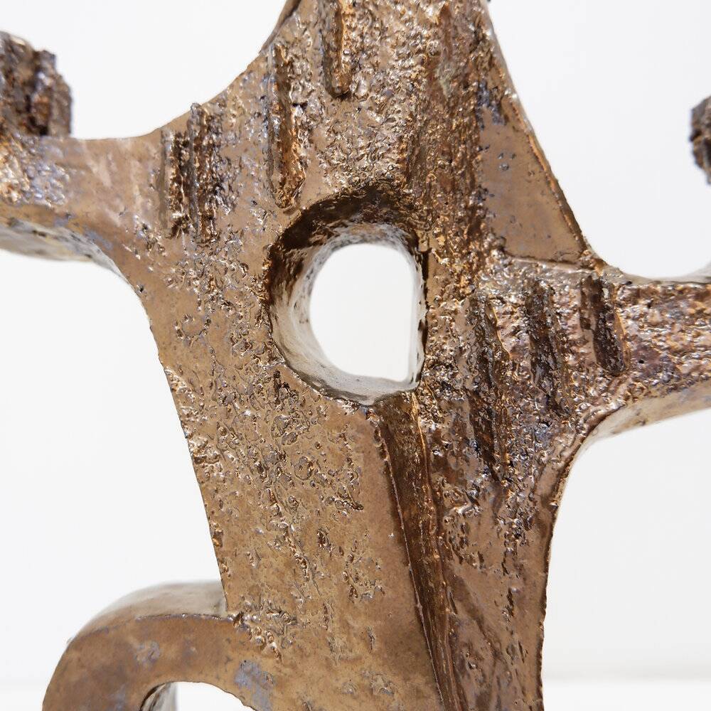 Sculptural ceramic candlestick by Walter Van Den Panhuyzen - 1970s