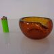 Amber Sommerso Murano Glass Ashtray, Italy, 1960s