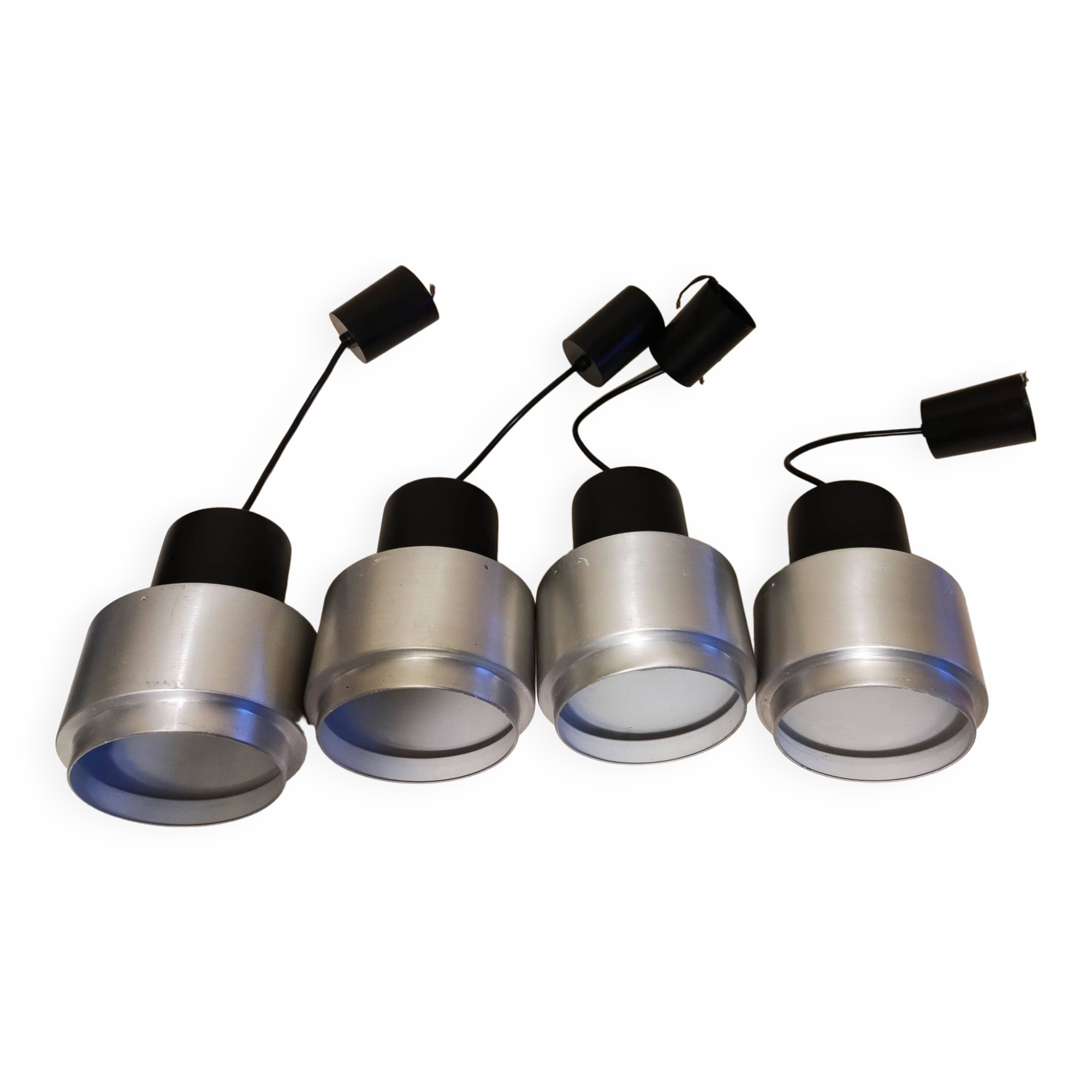 set of 4 vintage chandeliers