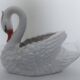 cache pot en céramique en forme de cygne