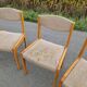 Set of 6 vintage beech chairs to clean or reupholster