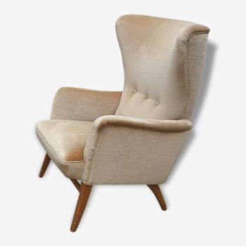 2 Fauteuils à oreilles bergère scandinave années 50/60