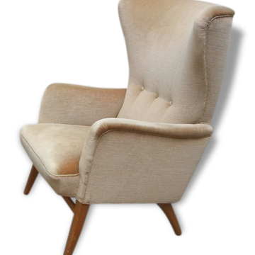 2 Fauteuils à oreilles bergère scandinave années 50/60