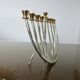 9-candle candle holder, designer, in gold and silver metal, 1970s