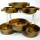 Vintage service plates and serving trays, 39 pieces, silk-screened.