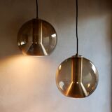 Pair of raak Amsterdam globe suspensions